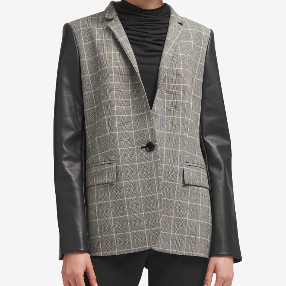 DKNY women’s mixed media jacket